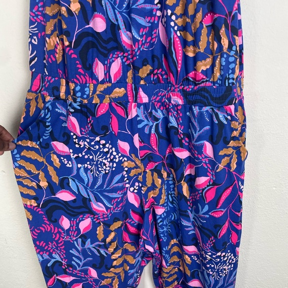 NWT Lilly Pulitzer Women’s Wyota Jumpsuit Borealis Blue Size XL - Picture 6 of 15